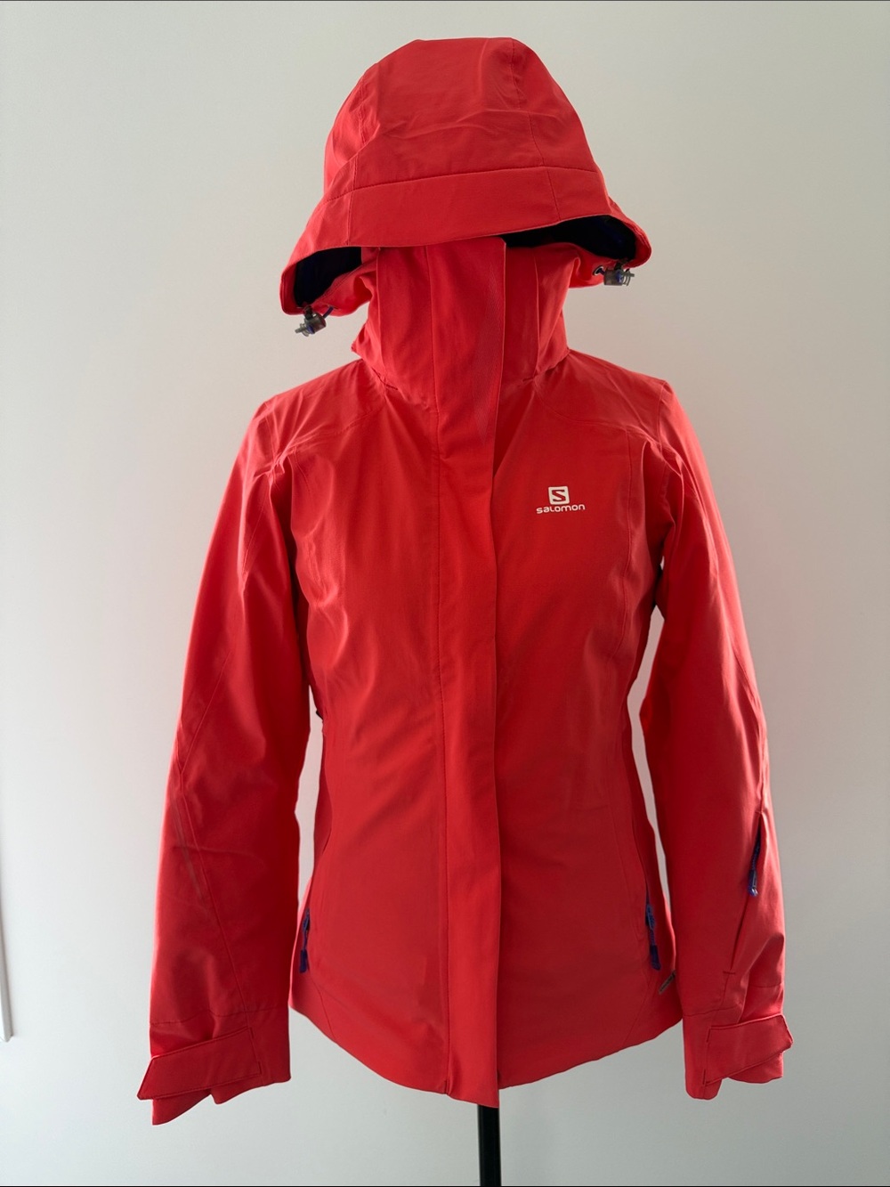 Salomon Women’s Bright Red Ski Jacket with Hood